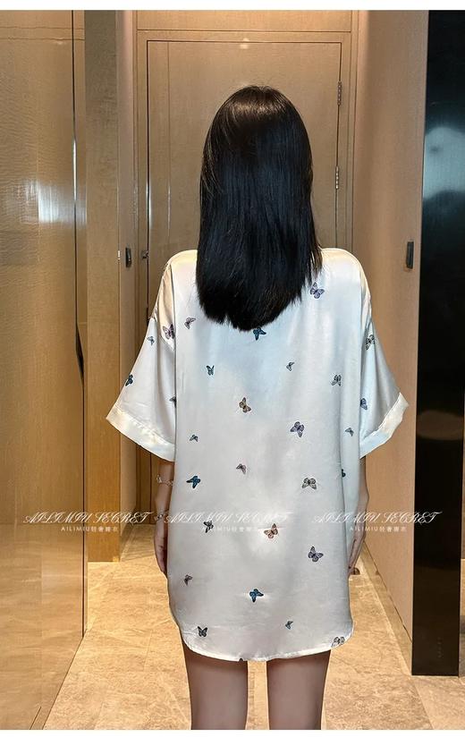 🔥​【蝶语珠光】高端轻奢冰丝蝴蝶衬衫裙 💌富家女的本命睡衣！！好仙好温柔！！ 商品图8