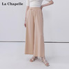 会员福利【醋酸/垂顺/丝滑】拉夏贝尔/La Chapelle高腰直筒阔腿九分裤舒爽透气松紧腰显瘦休闲裤 商品缩略图0