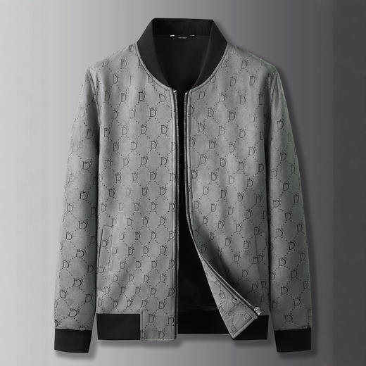 【DWD】大依优型大码夹克外套男士印花时尚潮流帅气夹克大码棒球服秋季新款肥佬宽松休闲立领 商品图1