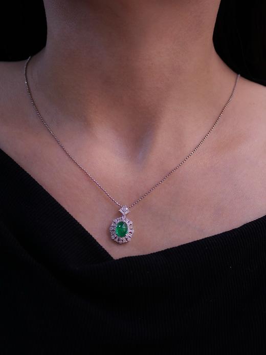 1.56ct蛋面祖母绿吊坠 商品图5