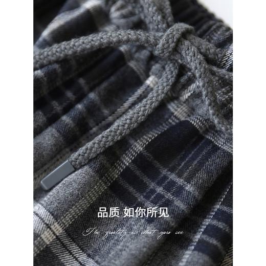 COCOBELLA通勤格纹阔腿裤秋新款休闲裤女小个子直筒裤PA3093 商品图4
