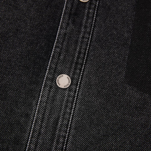 【新品上新】HX 秋季水洗牛仔翻领长袖衬衫S103533138101 商品图9