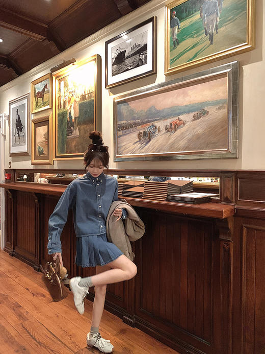 金蘑菇菇  美拉德 miu系衬衫套组 / 时髦少女秋冬短外套 商品图3