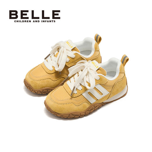 3-5天发货【舒适童鞋 | BELLE百丽2025秋季新款童鞋合集】加固宽楦鞋头，给孩子脚趾足够的活动空间，减震鞋底设计不易累脚，款式时尚百搭，低调中带着高级感，轻松搭配各种衣服，一双解锁全场景 商品图5