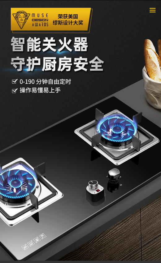 燃气自动关火器 不再担心烧干锅或把燃气浇灭的安全隐患 忘关火智能提醒防干烧 家家必备|百里居 商品图0