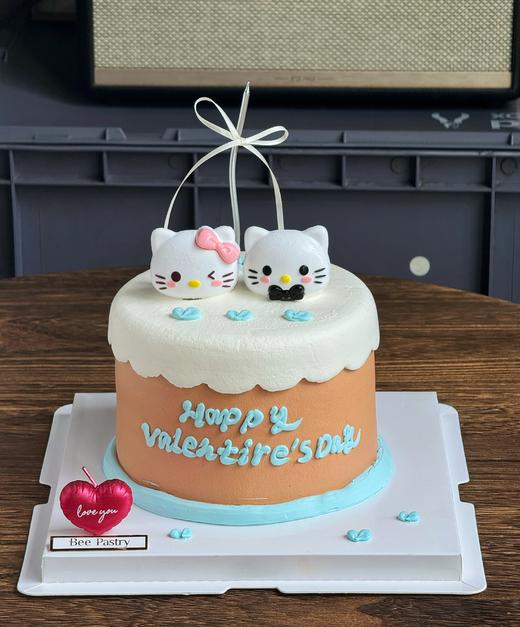 贴贴kitty猫蛋糕 情侣（文字可换） 商品图2