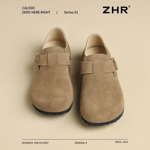 ZHR则则【反绒牛皮】勃肯鞋女百搭一脚蹬懒人鞋女新款复古单鞋女 商品图8