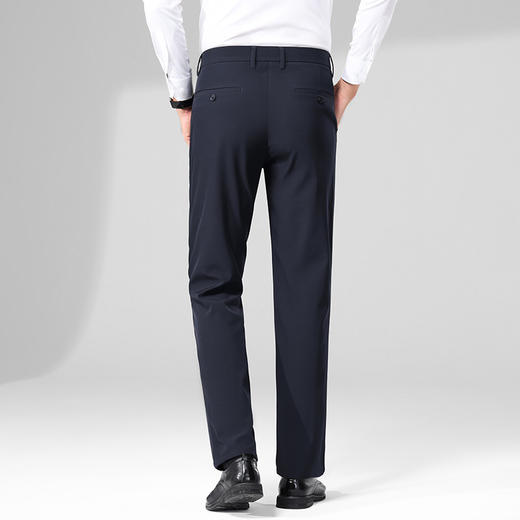 【加绒保暖】罗蒙男士秋冬加绒裤西裤不起球抗皱上班通勤商务风直筒休闲长裤子 商品图2