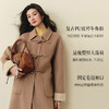 【严选】诗凡黎绵羊毛牛角扣小翻领毛呢外套2025秋新款学院风双面呢大衣女7G9170321 商品缩略图3