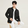 【含羊毛/休闲工装衬衫】柒牌男装休闲长袖衬衫微落肩宽松衬衣男129A70930 商品缩略图1
