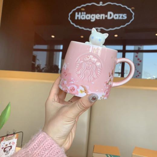 G359星巴克杯子新品猫咪陶瓷杯 商品图2
