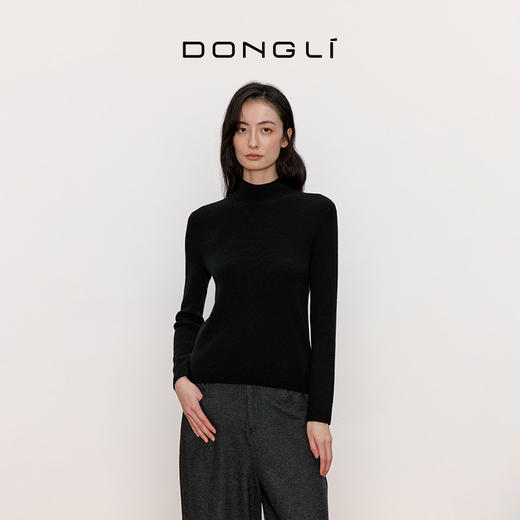 东黎 • 山羊绒女士秋冬百搭时尚半高领套衫 4298 商品图2