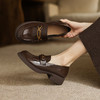 阿么手工女鞋一脚蹬英伦小皮鞋新款透气真皮乐福鞋软皮软底2.5CM 商品缩略图4