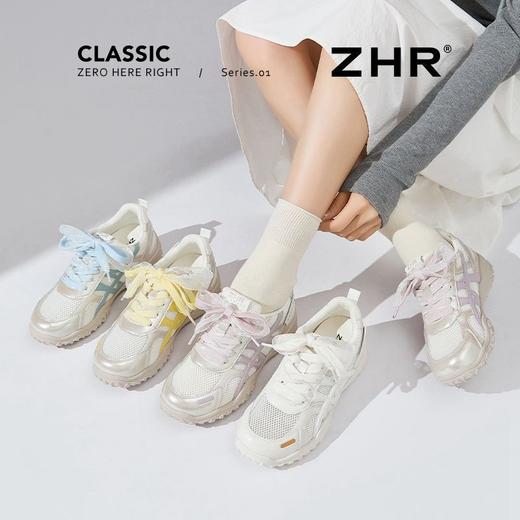 ZHR内增高户外阿甘鞋女鞋2025春秋新款休闲轻便百搭运动鞋多巴胺 商品图2