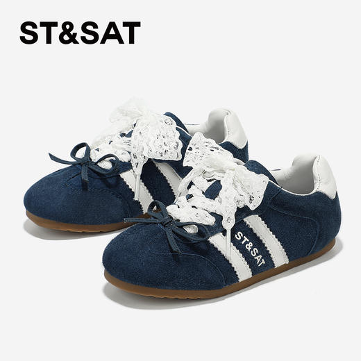 【童鞋】星期六芭蕾风精致蕾丝鞋带软底女童德训鞋SSD3192U30 商品图12