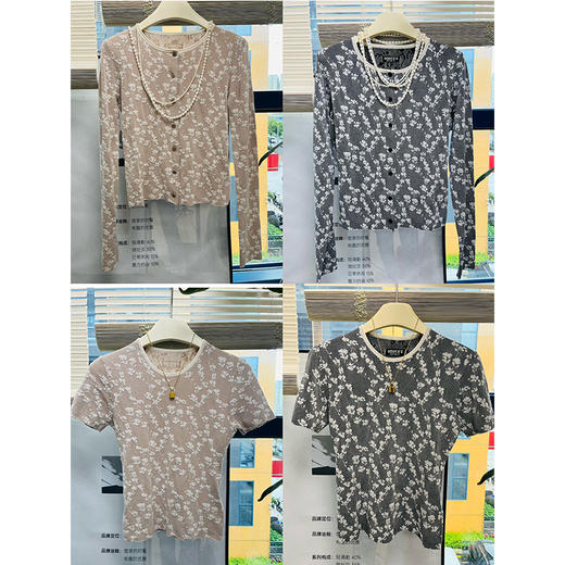 明星同款平替！ FEND*25春夏重工蕾丝花朵针织衫 立体提花工艺+80支包芯纱 柔软亲肤 单穿叠穿都OK【非质量问题不退，谢谢理解】 商品图0