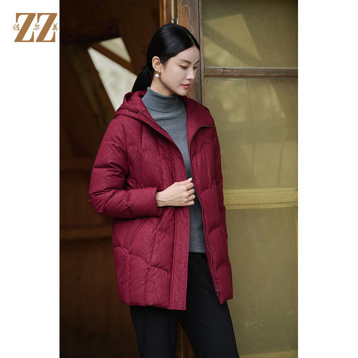 佐尔美冬季新款 气质时尚连帽羽绒服女M44YY01 商品图1