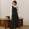 OLrain欧芮儿2025新款女秋季通勤圆领斜扣百褶无袖背心叠穿连衣裙 商品缩略图0