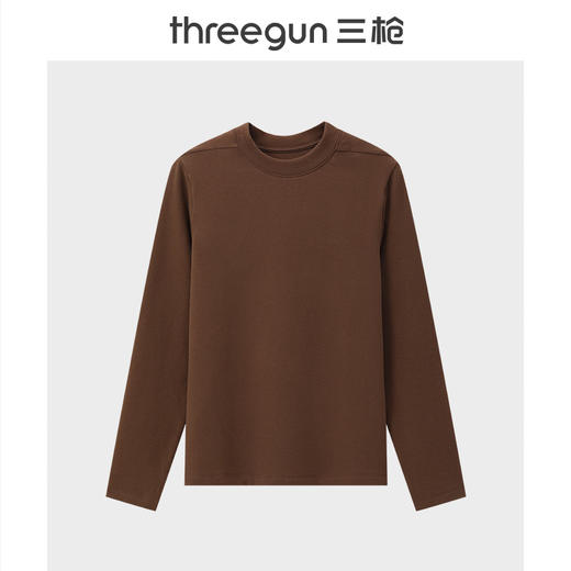 Threegun三枪 热力弹抗菌高支新疆棉圆领女士打底衫-T20084A02 商品图0