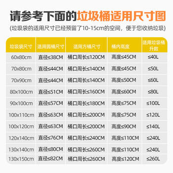 本迪物业大垃圾袋黑色80*100cm*50只单面1.5丝保洁加厚款特大号垃圾袋 商品图1