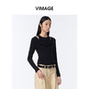 VIMAGE纬漫纪假两件露肩领修身时尚2025年秋季新款小上衣V2413102 商品缩略图1