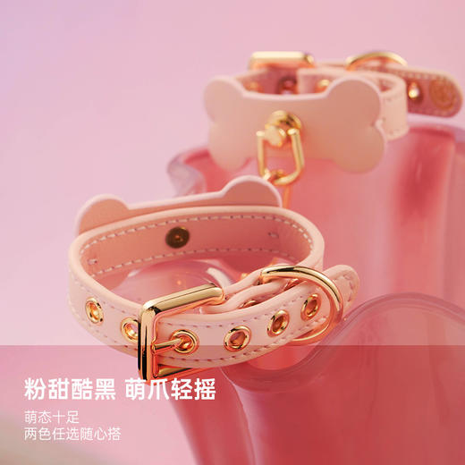 原创情侣升温小道具轻度调教牵引套装真皮狗牌项圈手铐 商品图1
