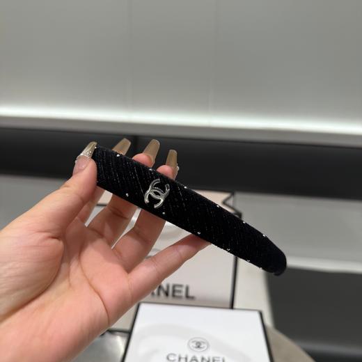G308 CH@NEL丝绒发箍，经典logo法式发箍 商品图2
