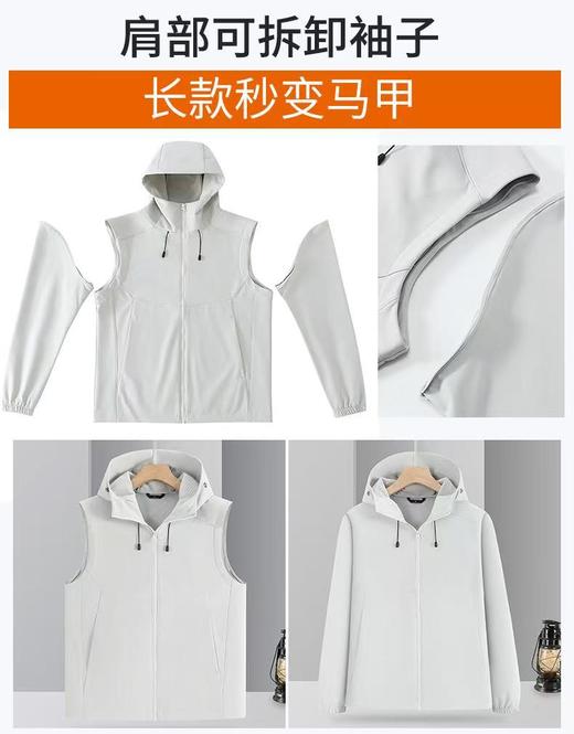 可拆卸袖子 两穿软壳衣 2025秋季新款男女户外冲锋衣防水防风登山外套 商品图5