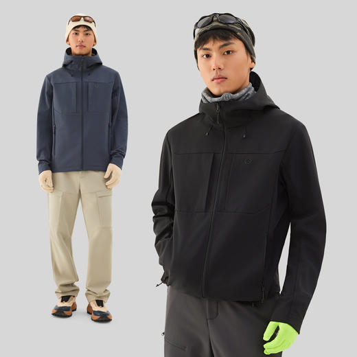 TECTOP/探拓户外男士加绒防风防泼水透气徒步登山连帽外套 商品图0