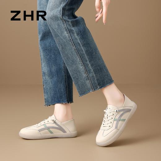 ZHR则则时尚撞色小白鞋2025夏季新款学生党休闲百搭小白鞋A67N 商品图3