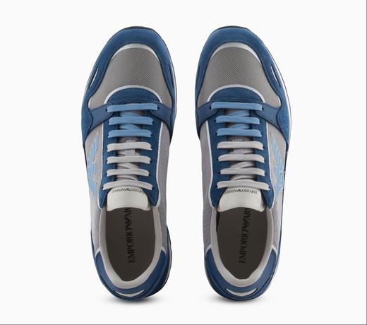 Emporio Armani 男士经典百搭网眼真皮运动休闲鞋 12431 商品图3