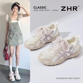 ZHR内增高户外阿甘鞋女鞋2025春秋新款休闲轻便百搭运动鞋多巴胺