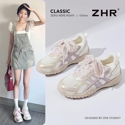ZHR内增高户外阿甘鞋女鞋2025春秋新款休闲轻便百搭运动鞋多巴胺 商品图0
