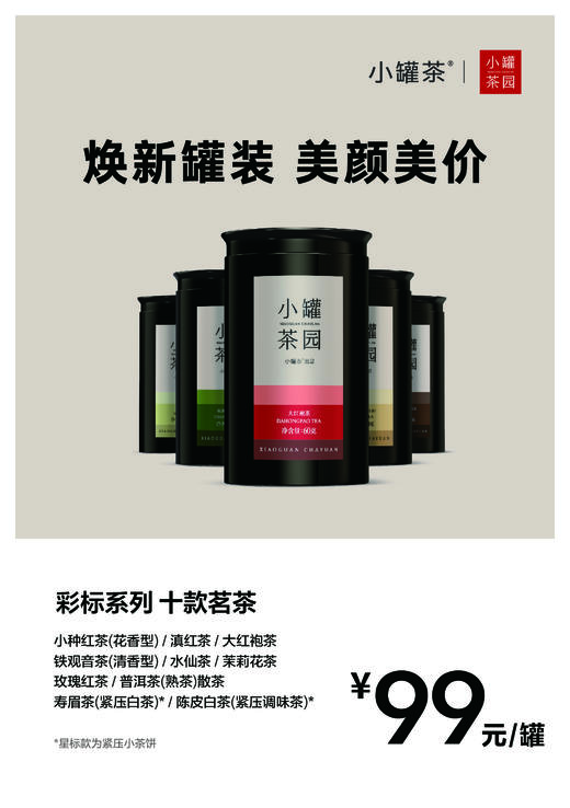 小罐茶园彩标系列清香型铁观音2.0版超高性价比自饮实惠装110g 商品图3