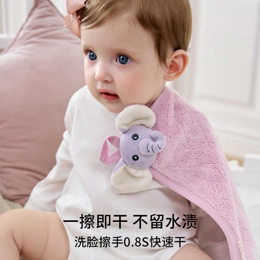 【洗浴用品】嫚熙婴儿小方巾儿童毛巾纱布口水巾宝宝超软手帕卡通造型方巾 商品图3