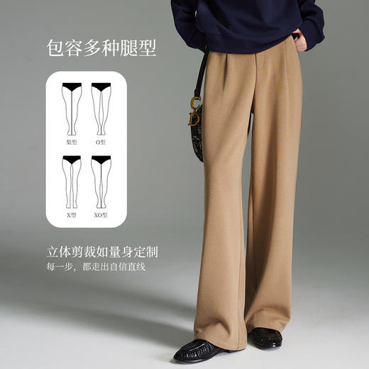 OLrain欧芮儿2025新款女秋季休闲宽松直筒西裤显瘦显高气质长裤子 商品图1