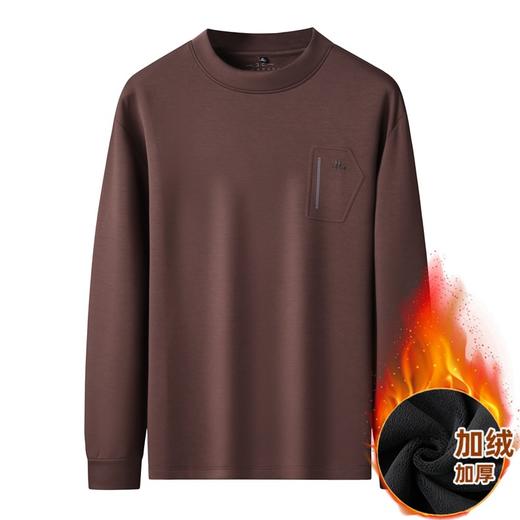 【DK】大依优型大码男士百搭圆领加绒卫衣秋冬新款男青年潮胖加肥加大码圆领加绒长袖T恤男卫衣弹力 商品图7