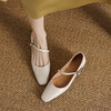 【预售5天】米白色浅口玛丽珍鞋女新款一字带粗跟方头法式绝美单鞋DS&1672 商品缩略图1