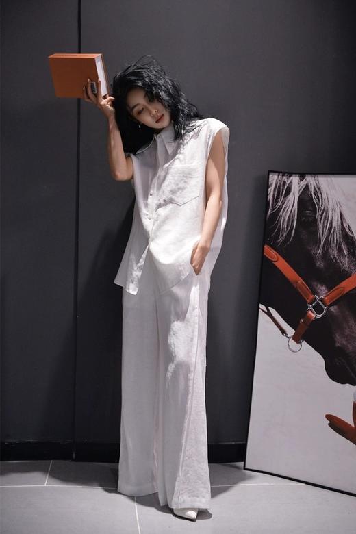 LNNNS 白色休闲百搭衬衫长裤套装 21132 商品图4