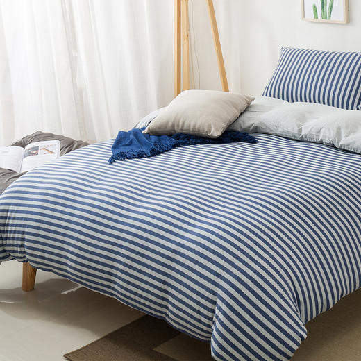 【天竺棉学生三件套】天竺棉学生三件套条纹纯色学生宿舍床品件套全棉纯棉 商品图11