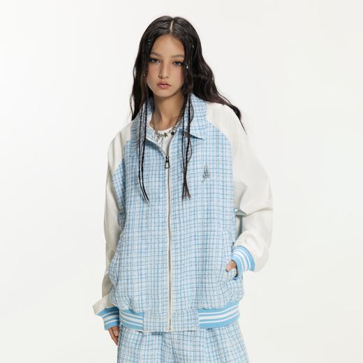 YKYB黄子韬同款 潮流设计感小香风时尚套装 拉链夹克直筒休闲裤Y53NTZ051 商品图5