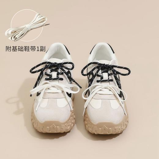 ZHR则则7CM内增高阿甘鞋女鞋真皮老爹鞋2025新款双鞋带轻便休闲鞋 商品图3