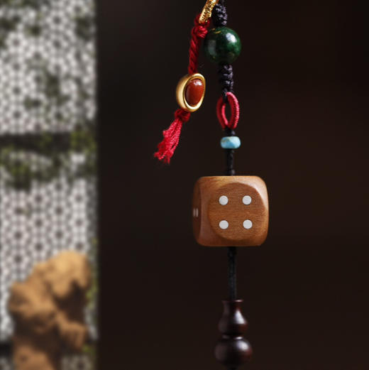 【青山特惠】老山檀香【骰子】钥匙扣 挂件  s35 商品图3