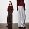 OLrain欧芮儿宽松休闲小刀裤女秋季2025新款松紧腰抽绳阔腿裤长裤 商品缩略图3