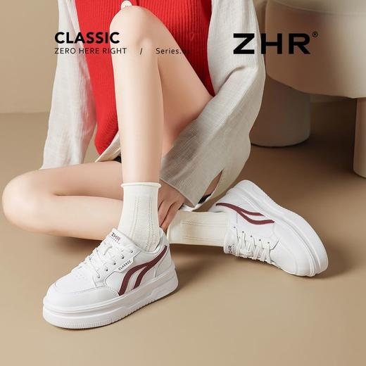 ZHR厚底拼色小白鞋女鞋2025秋季新款增高轻便小个子运动休闲板鞋 商品图6