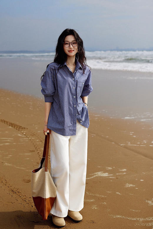 FXA 5533 条纹休闲衬衫 商品图1