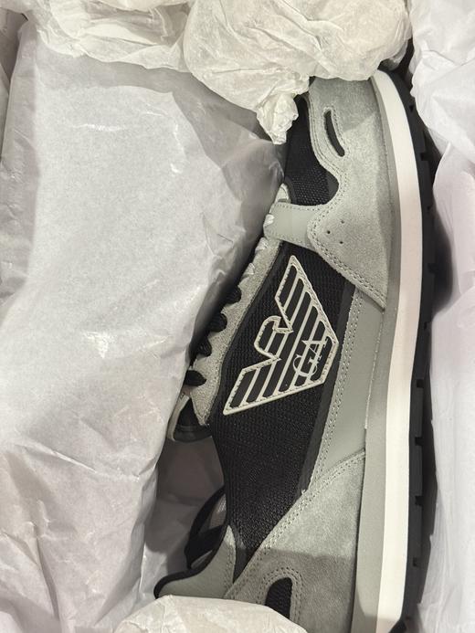 Emporio Armani 男士经典百搭网眼真皮运动休闲鞋 12431 商品图13