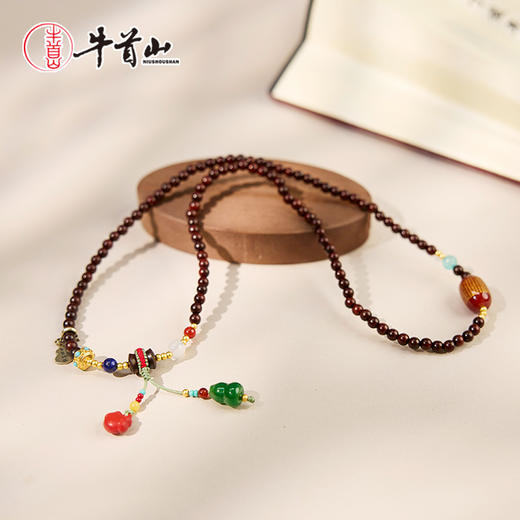 牛首山文创印度小叶紫檀双圈手串送闺蜜朋友手饰国潮原创节日礼物 商品图0