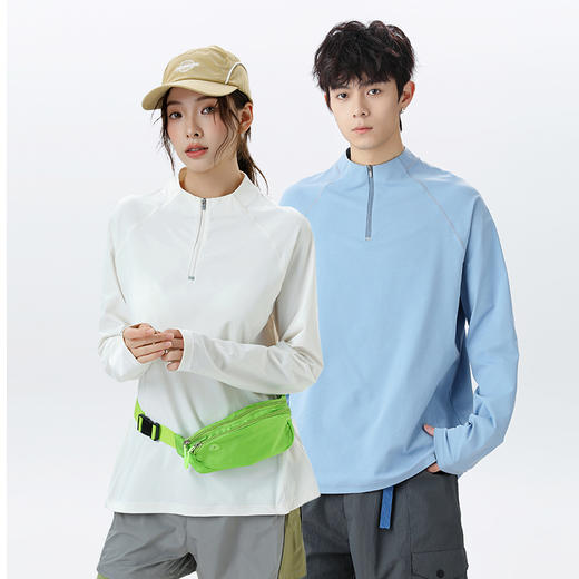 LUCKY DEER/幸运鹿情侣款立领磨毛保暖户外运动长袖 商品图2