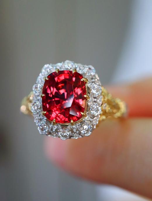 2.18ct刻面红尖晶石戒指 商品图1